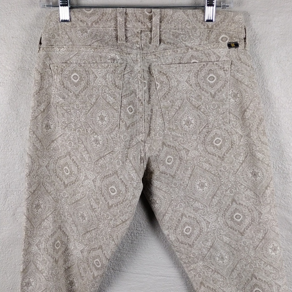 Lucky Brand Sofia Skinny Gold Tan Paisley Print Mid Rise Color Denim Ankle Jean - Picture 11 of 13